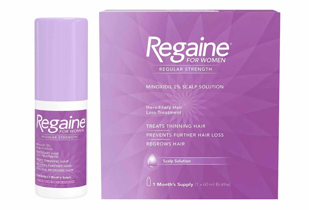 Minoxidil Regaine for Women can take a few months to work. Availible from Amazon for £17.20